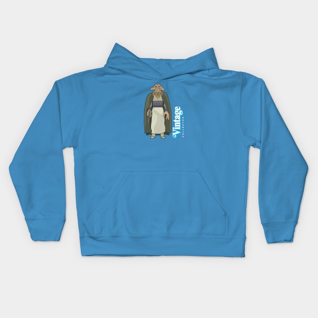 Vintage Collector - Squid Face Kids Hoodie by LeftCoast Graphics